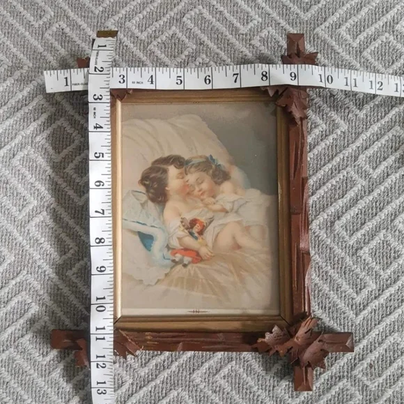 Antique ANCIENT BLACK FOREST ADIRONDACK NUT, Tramp Art, from the 1870, 1940s. - Picture 11 of 16